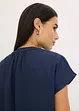 Kortärmad blus med dold knappslå, bonprix