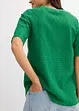 Kräppad, lätt transparent topp med hålbroderi, bonprix