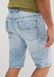 Dra på-bermudas i tunn denim, Slim Fit, bonprix
