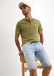 Dra på-bermudas i tunn denim, Slim Fit, bonprix