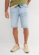 Dra på-bermudas i tunn denim, Slim Fit, bonprix