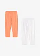 Caprileggings för barn i ekologisk bomull med stretch (2-pack), bonprix