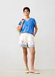 T-shirt i rent linne med spets, bonprix