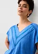 T-shirt i rent linne med spets, bonprix