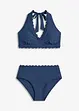 Halterneckbikini (2 delar) med återvunnen polyamid, bonprix