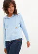 Sweatshirt med huva i fyrkantig modell, bonprix