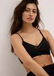 Vadderad bralette utan bygel med ekologisk bomull (2-pack), bonprix