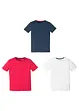 T-shirt i basmodell för barn (3-pack), ekologisk bomull, bonprix
