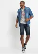 Stretchiga jeansshorts, smal passform, bonprix
