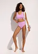 Ribbstickad bikini med BH-topp (2 delar), bonprix
