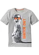 T-shirt för barn med coolt tryck och ekologisk bomull, bonprix