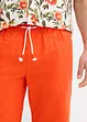 Dra på-shorts i linneblandning, Regular Fit, bonprix
