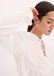 Blus med hålbroderi, bonprix