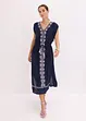 Mellanlång klänning med broderi i bohemisk stil, bonprix