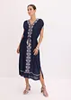 Mellanlång klänning med broderi i bohemisk stil, bonprix