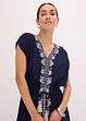 Mellanlång klänning med broderi i bohemisk stil, bonprix