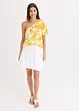 Blus i one-shoulder-modell av viskos med struktur, bonprix