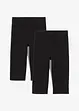 Caprileggings i elastisk bomullsmix för barn (2-pack), bonprix