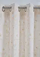 Blommönstrad gardin i återvunnen polyester (1-pack), bonprix