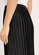 Plisserad kjol av glansig satin, bonprix