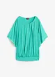 Chiffongblus med linne, bonprix