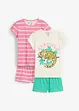Pyjamas med shorts (4 delar), bonprix