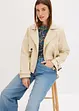 Kort trenchcoat i skinnimitation, bonprix