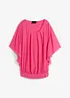 Chiffongblus med linne, bonprix