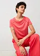 T-shirt i linne med spets, bonprix