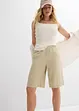 Bermudas med linne och bekväm hög midja, bonprix