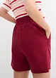 Shorts med paperbagmidja och linne, bonprix