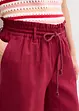 Shorts med paperbagmidja och linne, bonprix