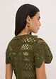 Virkad cardigan i kort modell, bonprix