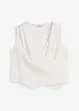 Bluslinne med omlottlook i rent linnematerial, bonprix