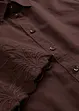 Kort skjortblus med sidenandel, bonprix