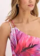 One shoulder-klänning i kräpp med struktur, bonprix