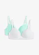 Push up-BH utan bygel med bomull (2-pack), bonprix