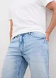 Långa jeansshorts med ofållade benslut, Relaxed Fit, bonprix