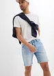 Långa jeansshorts med ofållade benslut, Relaxed Fit, bonprix