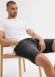 Långa jeansshorts med ofållade benslut, Relaxed Fit, bonprix