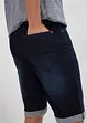 Stretchiga jeansbermudas med uppvikta benslut, Regular Fit, bonprix