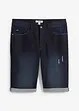 Stretchiga jeansbermudas med uppvikta benslut, Regular Fit, bonprix