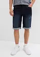 Stretchiga jeansbermudas med uppvikta benslut, Regular Fit, bonprix