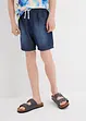 Dra på-shorts för barn i denim av ekologisk bomull, normal passform, bonprix