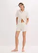 Pyjamas med shorts i vävt bomullsmaterial, bonprix
