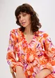 Chiffongklänning med volanger i återvunnen polyester, bonprix