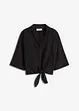 Blus i linneblandning, bonprix