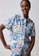 Skjortblus med sidenandel, bonprix