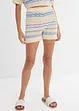 Stickade shorts i luftig bomulls- och linnemix, bonprix