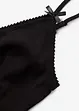 Ribbstickad bomullspyjamas med shorts, bonprix